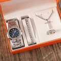 Men’s Business Watch & Jewelry 4pcs Gift Set